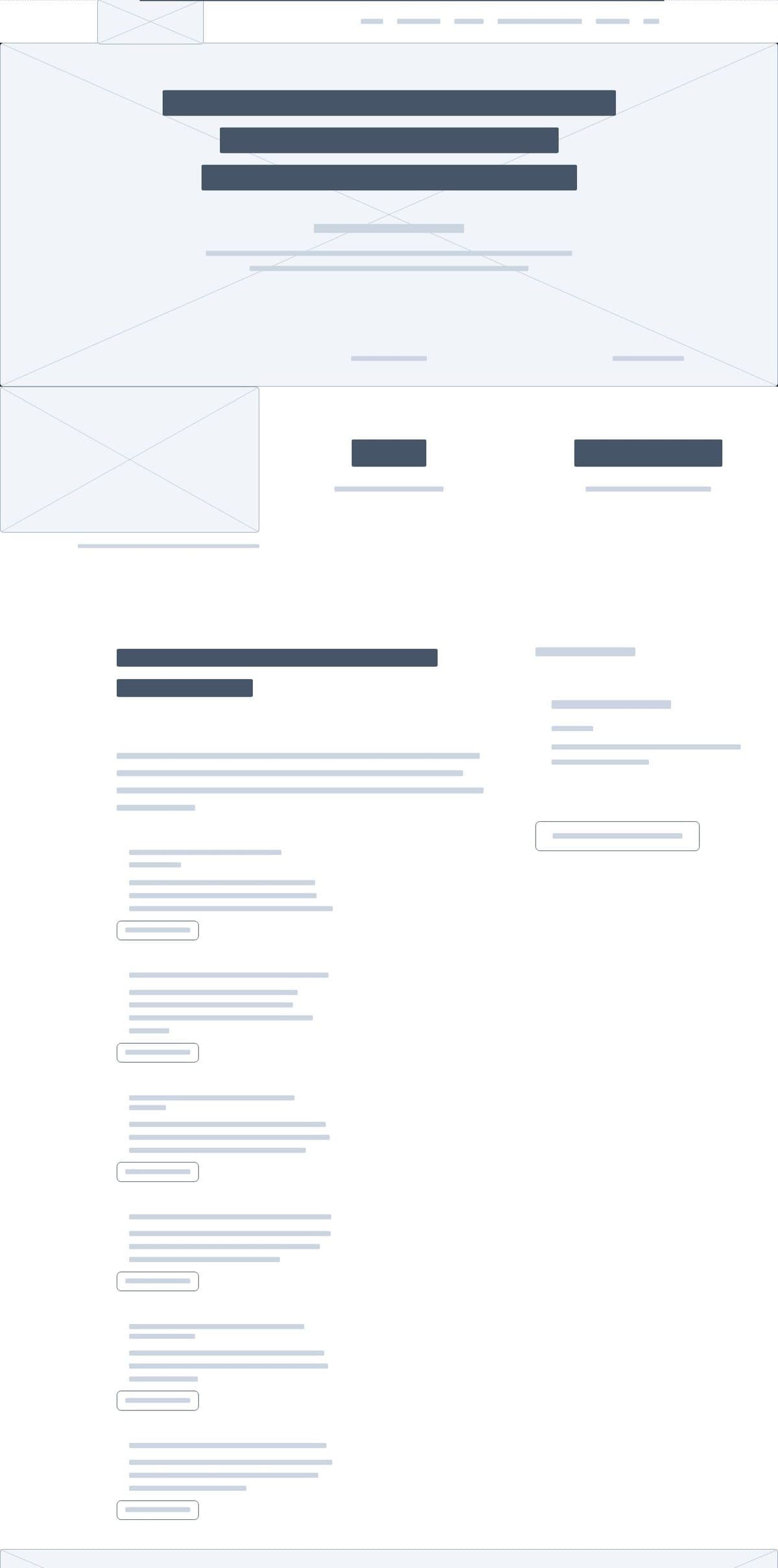 Wireframe view of the BTO Global Foundation homepage